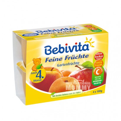 Bebivita German Apple Apricot and Peach Puree Fruit Cup over 4 months old 