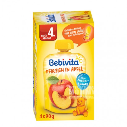 Bebivita German Peach and Apple Puree Sucking over 4 months old 360g