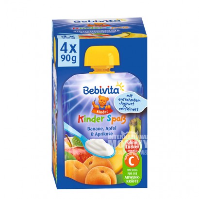 Bebivita German Yogurt Banana Apricot and Apple Puree Sucking over 12 months old 360g