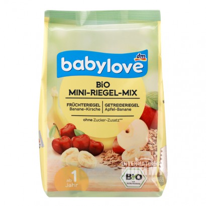 Babylove German Organic Apple Banana Cherry Fruit Bars over 1 year old