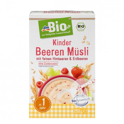 DmBio German Organic Berry Cereal Rice Noodles over 12 months old