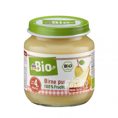 [4 pieces]DmBio German Organic Pear Puree over 4 months old