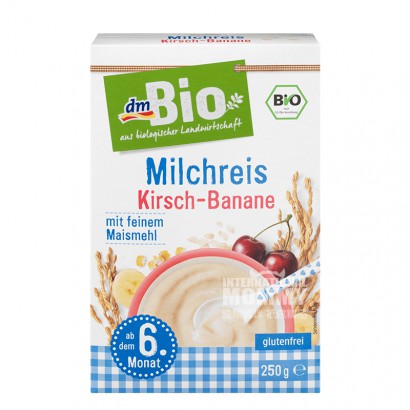 DmBio German Organic Cherry Banana Rice Noodles over 6 months old