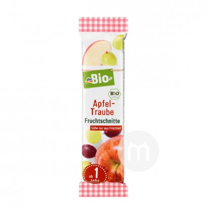 DmBio German Organic Apple Grape Fruit Bar*25