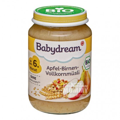 Babydream German Organic Apple Pear Oatmeal Puree over 6 months old *6