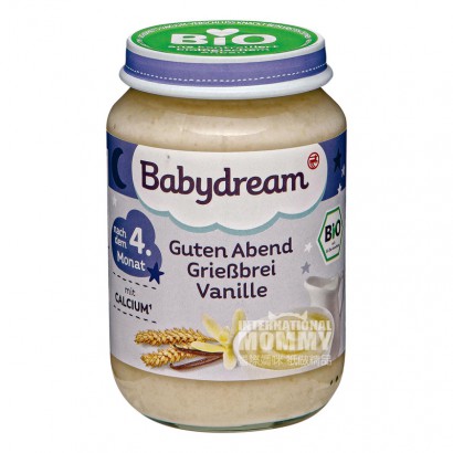 Babydream German Organic Vanilla Milk Coarse Noodle Good Night Puree over 4 months old *6