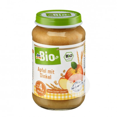 DmBio German Organic Spelt Wheat Apple Mix Puree over 4 months old