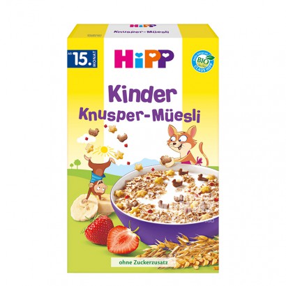 [4 pieces]HiPP German Organic Strawberry Banana Cute Shape Children's Oatmeal over 15 months