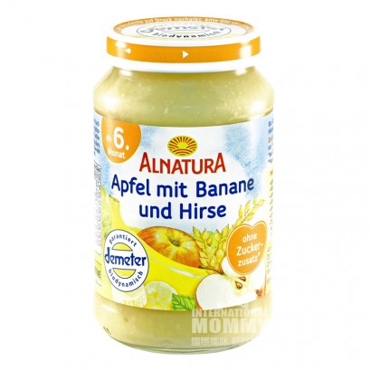 ALNATURA German Organic Apple Banana Millet Whole Oatmeal Puree*6