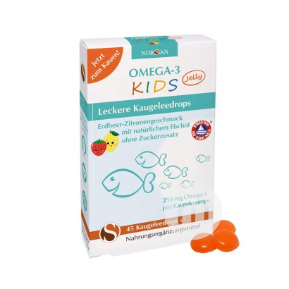 NORSAN German Children's Fruity Omega 3 Fish Oil Chewable Capsules