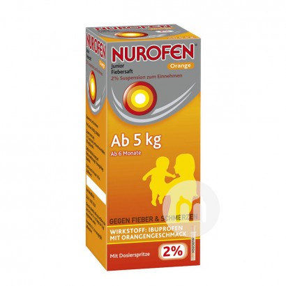 NUROFEN German Infant Fever and Fever Syrup Orange Flavor over 5kg 150ml