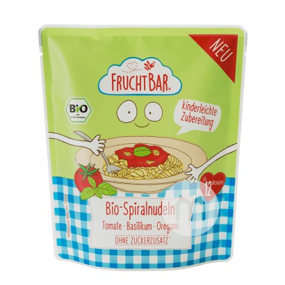 [4 pieces]FRUCHTBAR German Organic Spiral Noodles with Tomato Sauce over 12 months