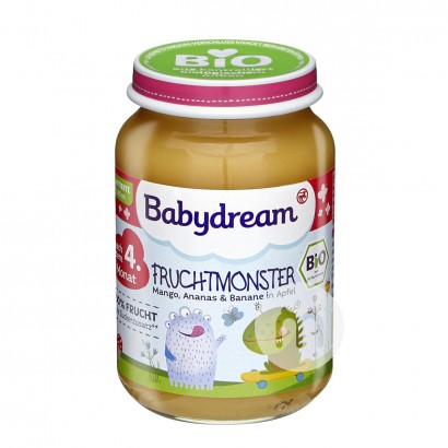 Babydream German Organic Mango Pineapple Apple Banana Mashed*6