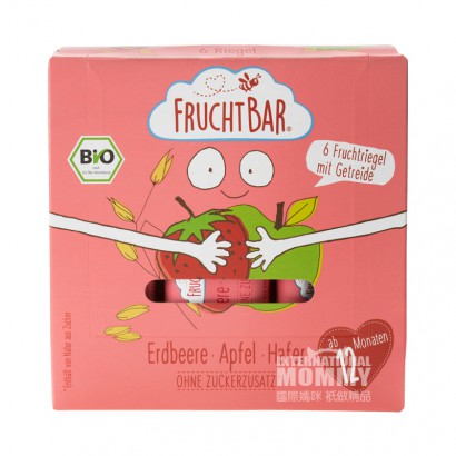 [4 pieces] FRUCHTBAR German Organic Strawberry Apple Cereal Fruit Bars