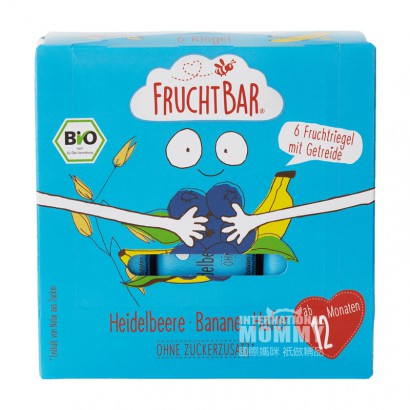 [4 pieces] FRUCHTBAR German Organic Blueberry Banana Oatmeal Fruit Bar 