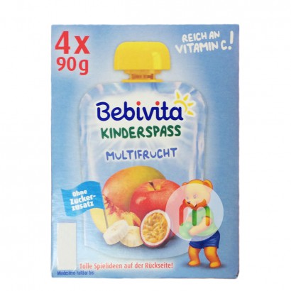 [2 pieces] Bebivita German Apple Peach Passion Fruit Mango Puree Sucking over 12 months 360g