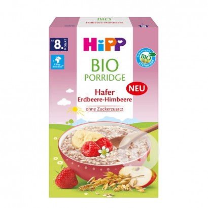 HiPP German Organic Strawberry Raspberry Oatmeal over 8 months
