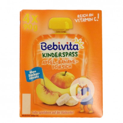 Bebivita Germany Apple banana and peach puree for more than 12 months 360g