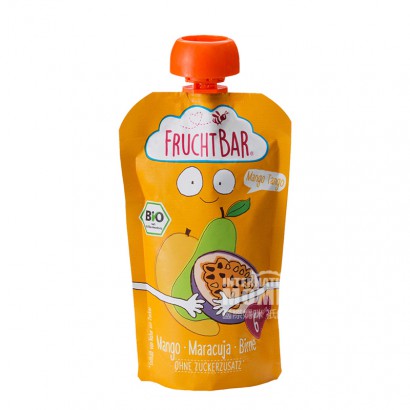 FRUCHTBAR German Organic Passion Fruit Pear Mango Puree Sucking over 6 months old 120g*8