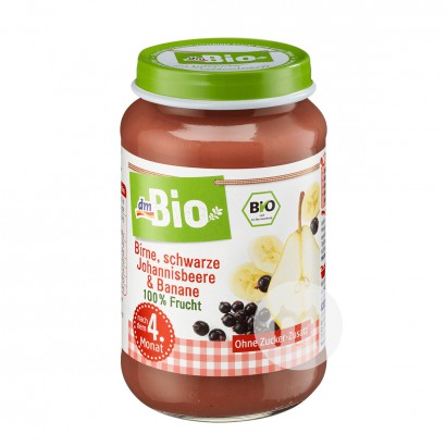 DmBio German Organic Banana Pear Blackcurrant Puree over 4 months