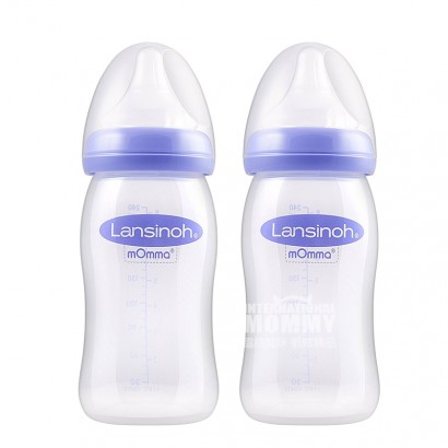 Lansinoh mOmma natural wave series PP bottle 240ml * 2 pieces, 0-6 months