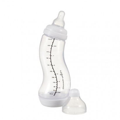 Difrax Netherlands anti flatulence S-type wide mouth PP bottle 250ml 0-3 months