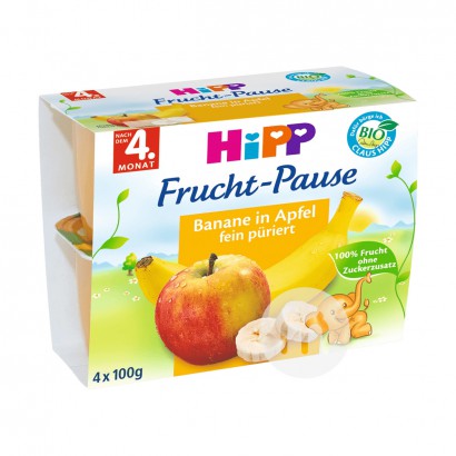 [4 pieces]HiPP German Organic Banana Apple Puree Fruit Cup