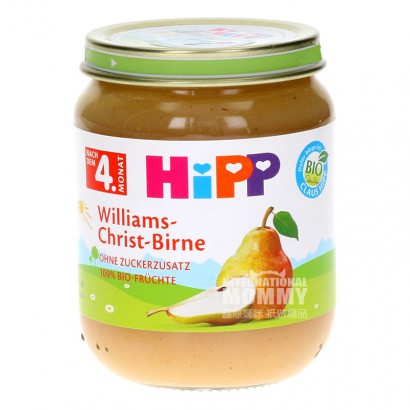 [2 pieces]HiPP German Organic Williams Pear Puree over 4 months old 125g