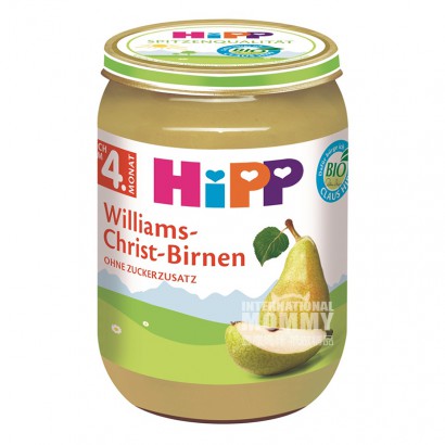 HiPP German Organic Williams Pear Puree over 4 months old 190g*6 