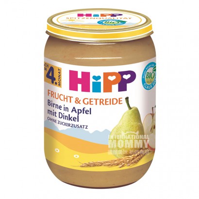 [4 pieces]HiPP German Organic Pear Apple Cereal Mix Puree over 4 months old 