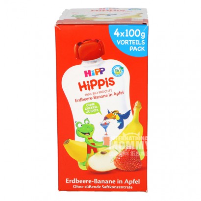 HiPP German Organic Strawberry Banana Apple Puree Sucking over 12 months old 400g