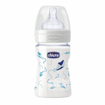 Chicco Italy baby wide mouth glass bottle 150ml over 0 months