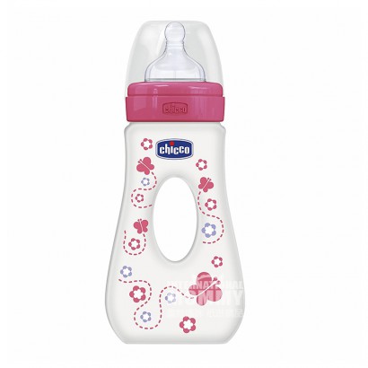 Chicco Italy baby wide mouth PP plastic bottle 240ml silicone nipple more than 4 months