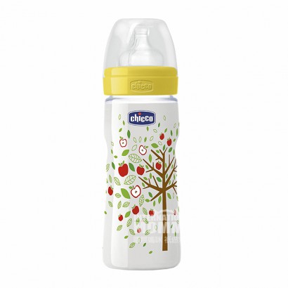 Chicco Italy baby wide mouth PP plastic bottle 330ml silicone nipple more than 4 months