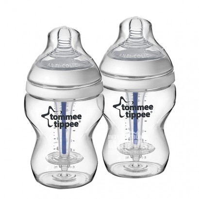 Tommee Tippee UK wide mouth anti flatulence PP bottle 2 * 260ml 0-3 months