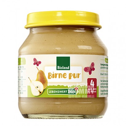 [4 pieces]LEBENSWERT German Organic Pear Fruit Puree over 4 months old