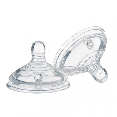 Tommee Tippee British breast milk natural series anti flatulence slow flow silicone nipple 2 pieces, installed for more 
