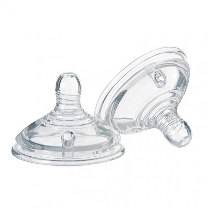 Tommee Tippee British breast milk natural series anti flatulence medium flow silicone nipple 2 pieces, installed for mor