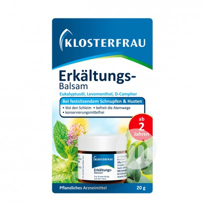Klosterfrau German klosterfrau Children's cold Relief Massage Cream
