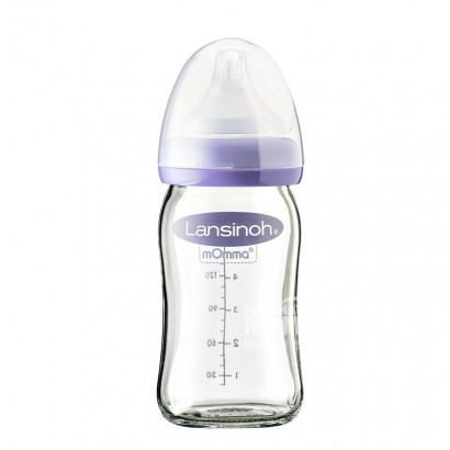 Lansinoh mOmma natural wave series glass bottle 160ml for more than 1 month