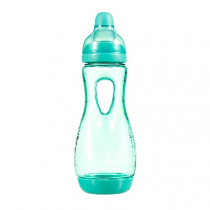 Difrax Netherlands anti flatulence hand held standard diameter bottle 240ml, more than 6 months green