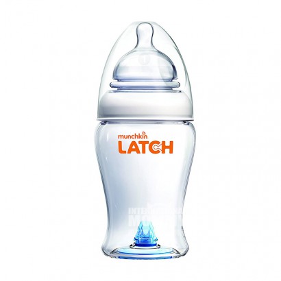 Munchkin US Anti flatulence latch wide mouth bottle 240ml full stage