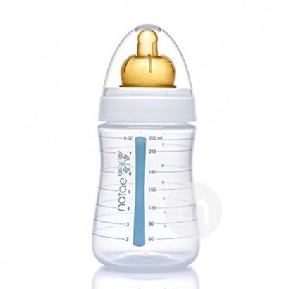 Natae France e wide mouth rubber nipple PP bottle 230ml 6-18 months