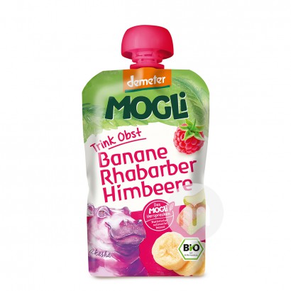 MOGLi German Organic Banana Rhubarb Raspberry Mix Sucking*6