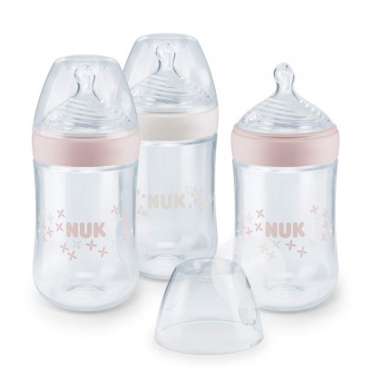 NUK Germany 3 pieces of super wide diameter PP bottle for female baby 260ml, 6-18 months