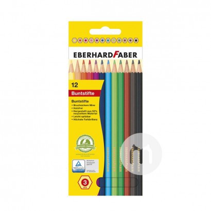 EBERHARD FABER German children's hexagonal crayons 12 packs overseas local original