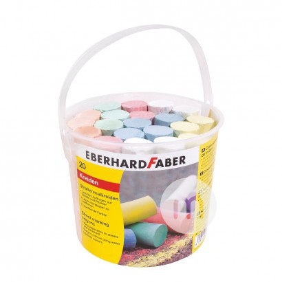 EBERHARD FABER German Children's Round Head Street Colored Chalk 20 Pack Overseas Local Original