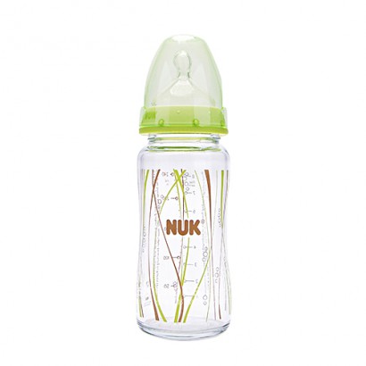 NUK Germany wide mouth glass bottle 240ml 0-6 months