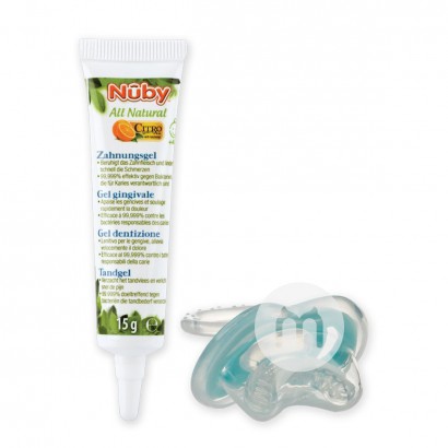 Nuby us Nubi edible fruit flavor Children's toothpaste + extraction aid combination overseas original