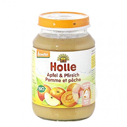 Holle German Organic Apple Peach Puree over 4 months
